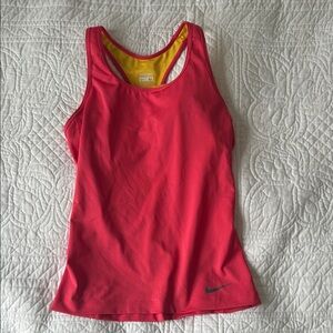 Nike Women's Pink Tank Top with built in bra